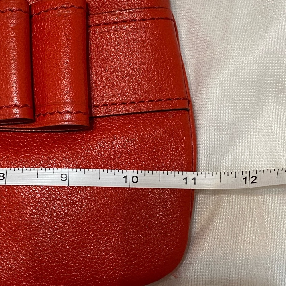 Kate Spade Elegant Red Leather Bow Clutch - Picture 3 of 9